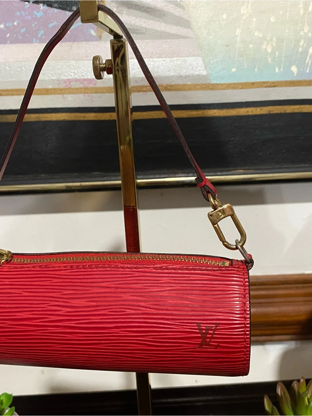 Louis Vuitton Red Epi Cylinder Mini (nano)Bag